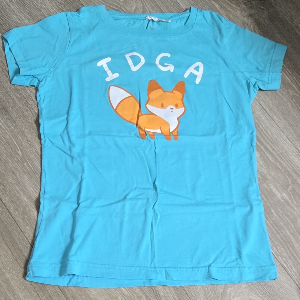 Turtle Tee Ladies Blue Fox Graphic T-Shirt